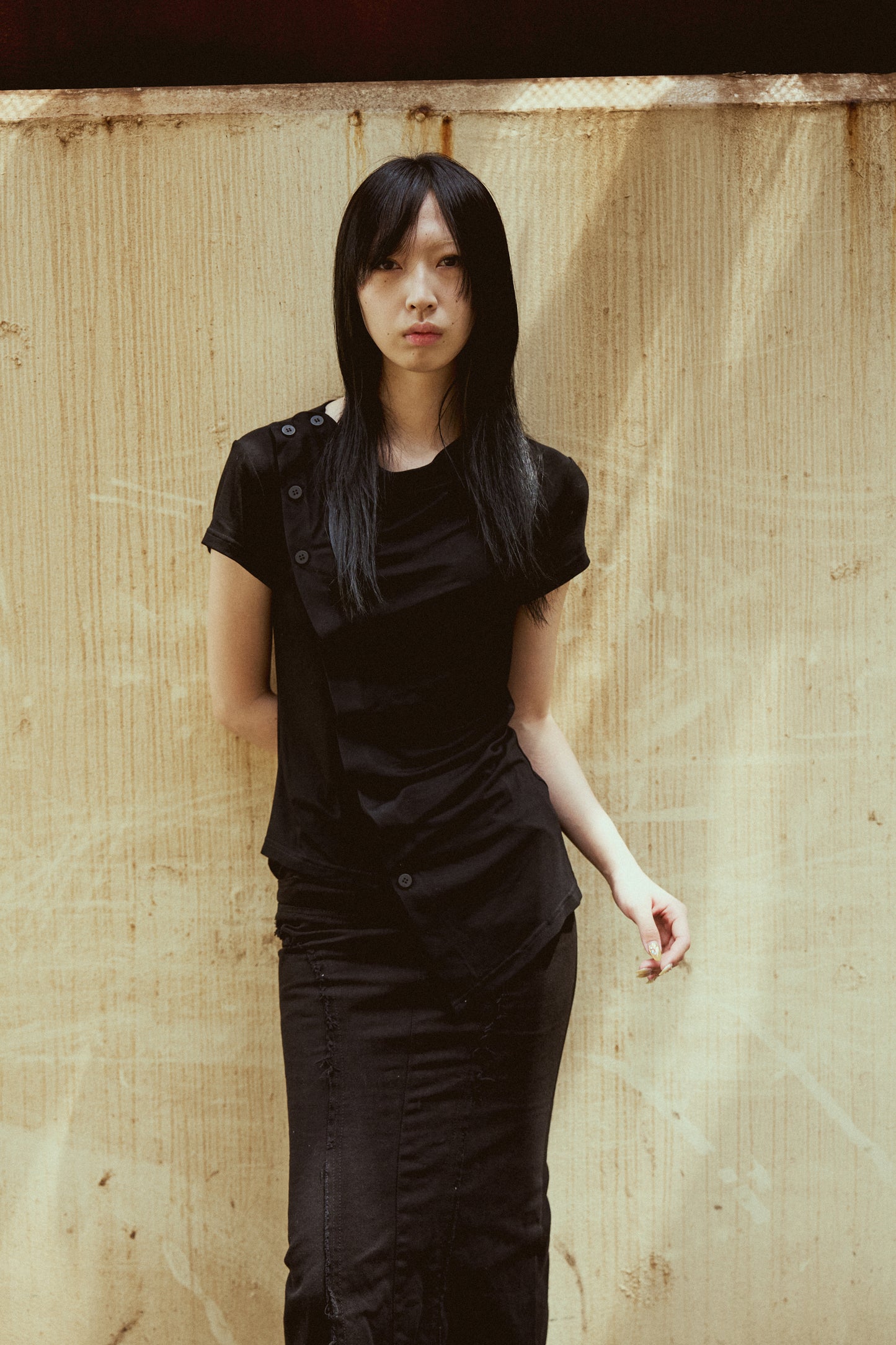 Drape Noir Top