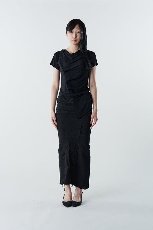 Drape Noir Top