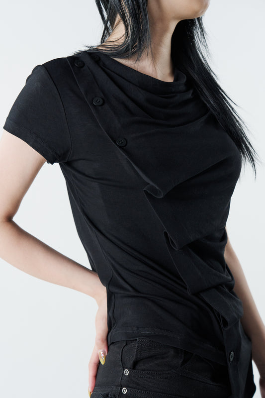 Drape Noir Top