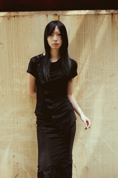 Drape Noir Top
