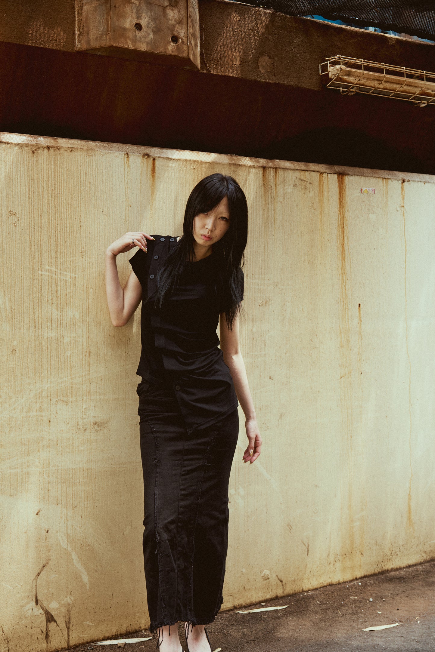 Drape Noir Top