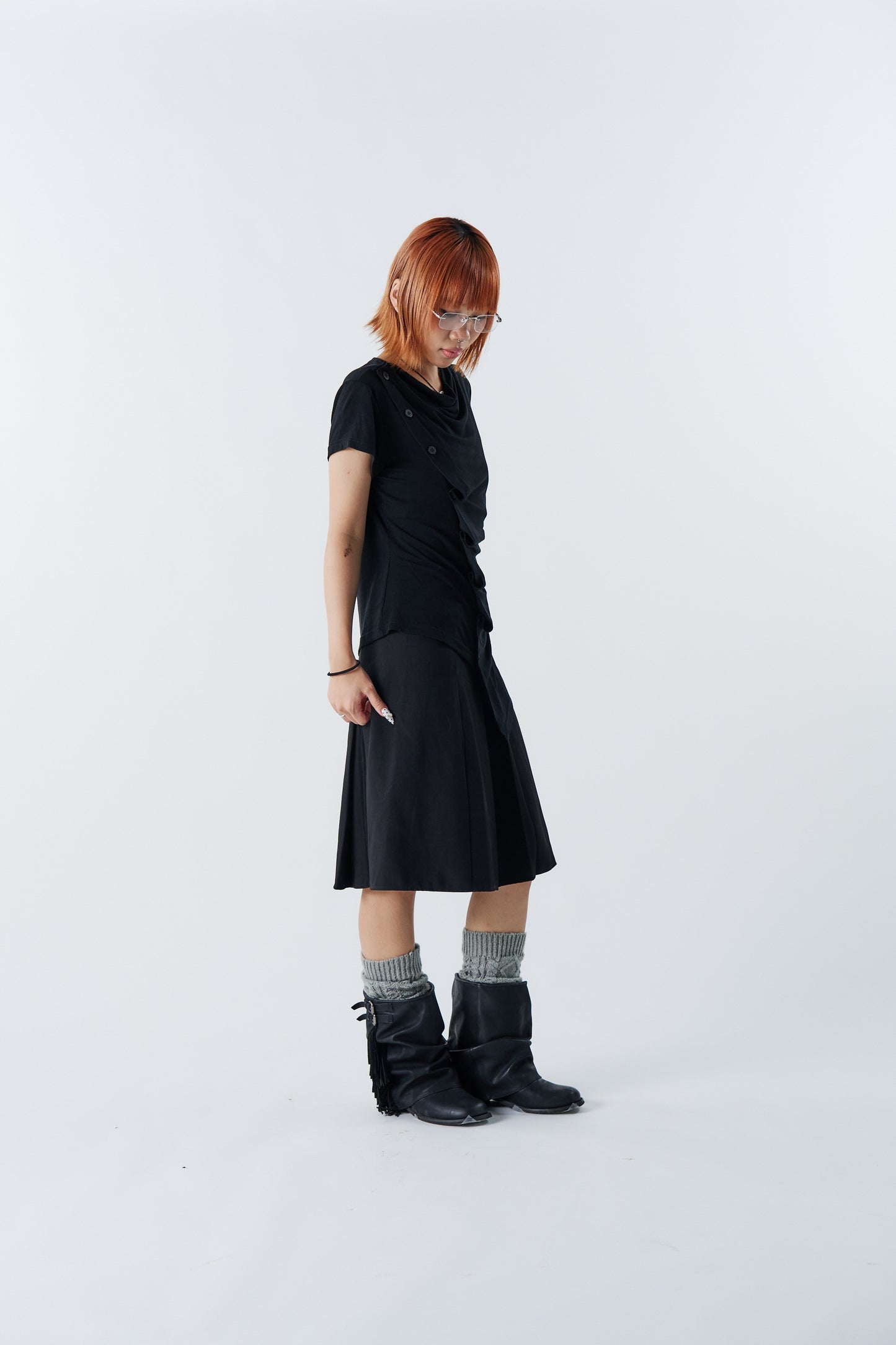 Drape Noir Top