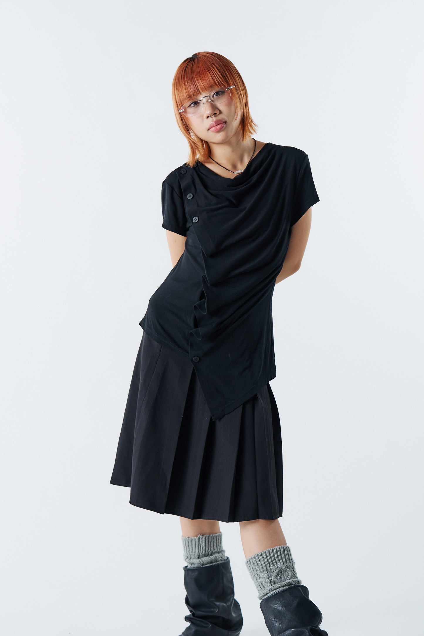 Drape Noir Top