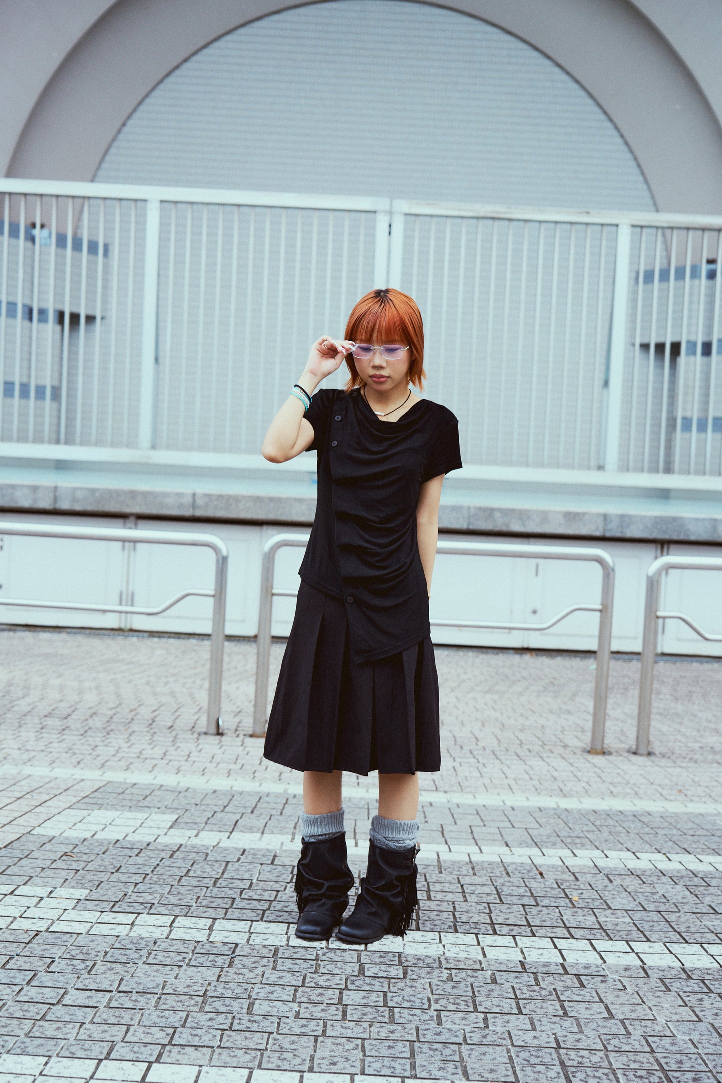 Drape Noir Top
