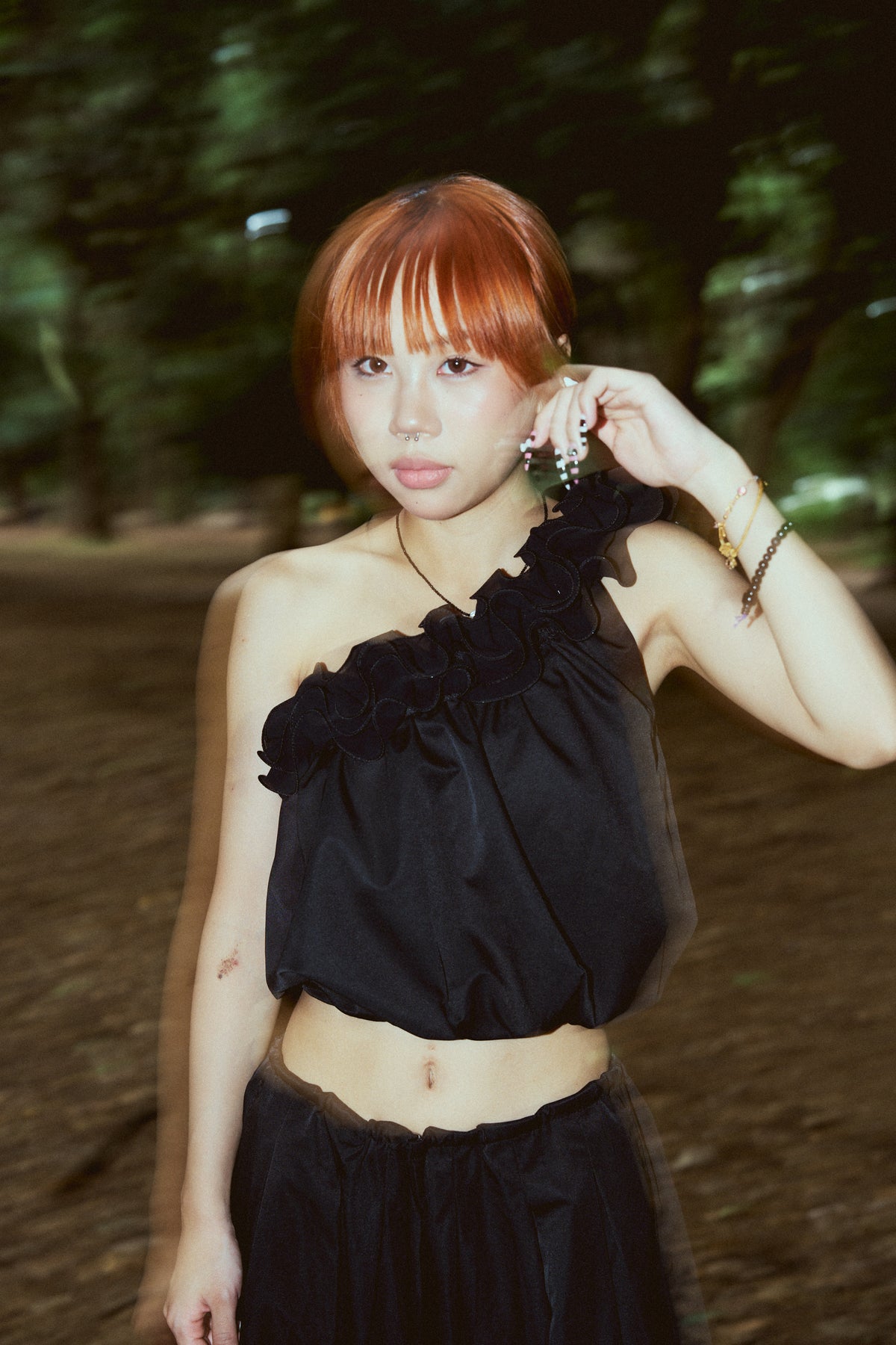 Ruffele One Shoulder Top